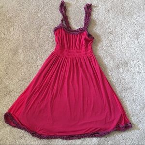 100% Silk Red Dress